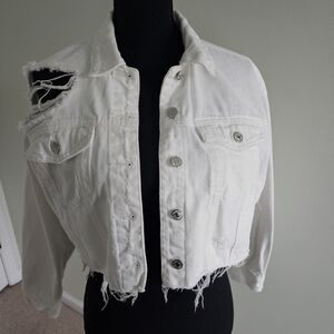 Forever 21 White Denim Jacket - Sz S